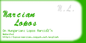 marcian lopos business card